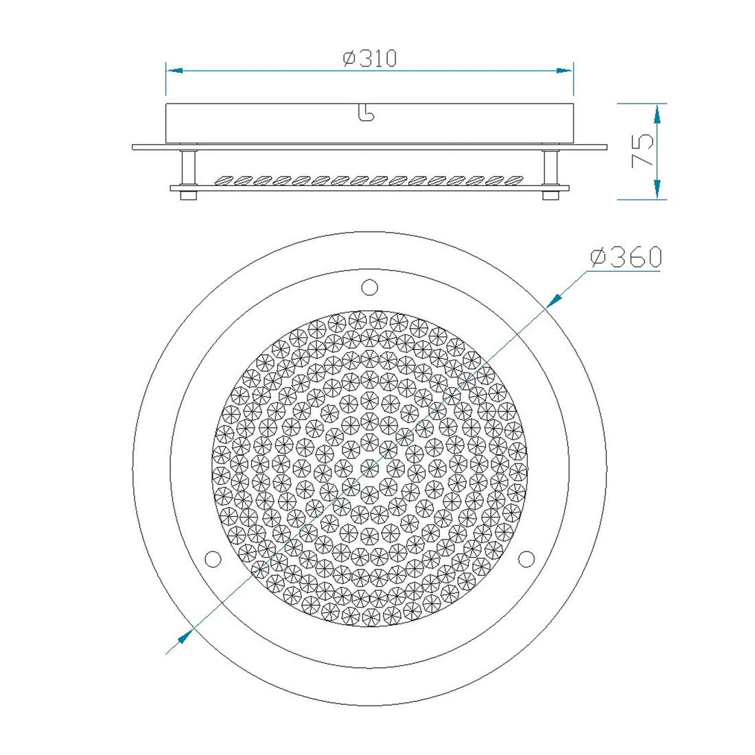 Plafonnier LED | Crystal Ø 36 cm