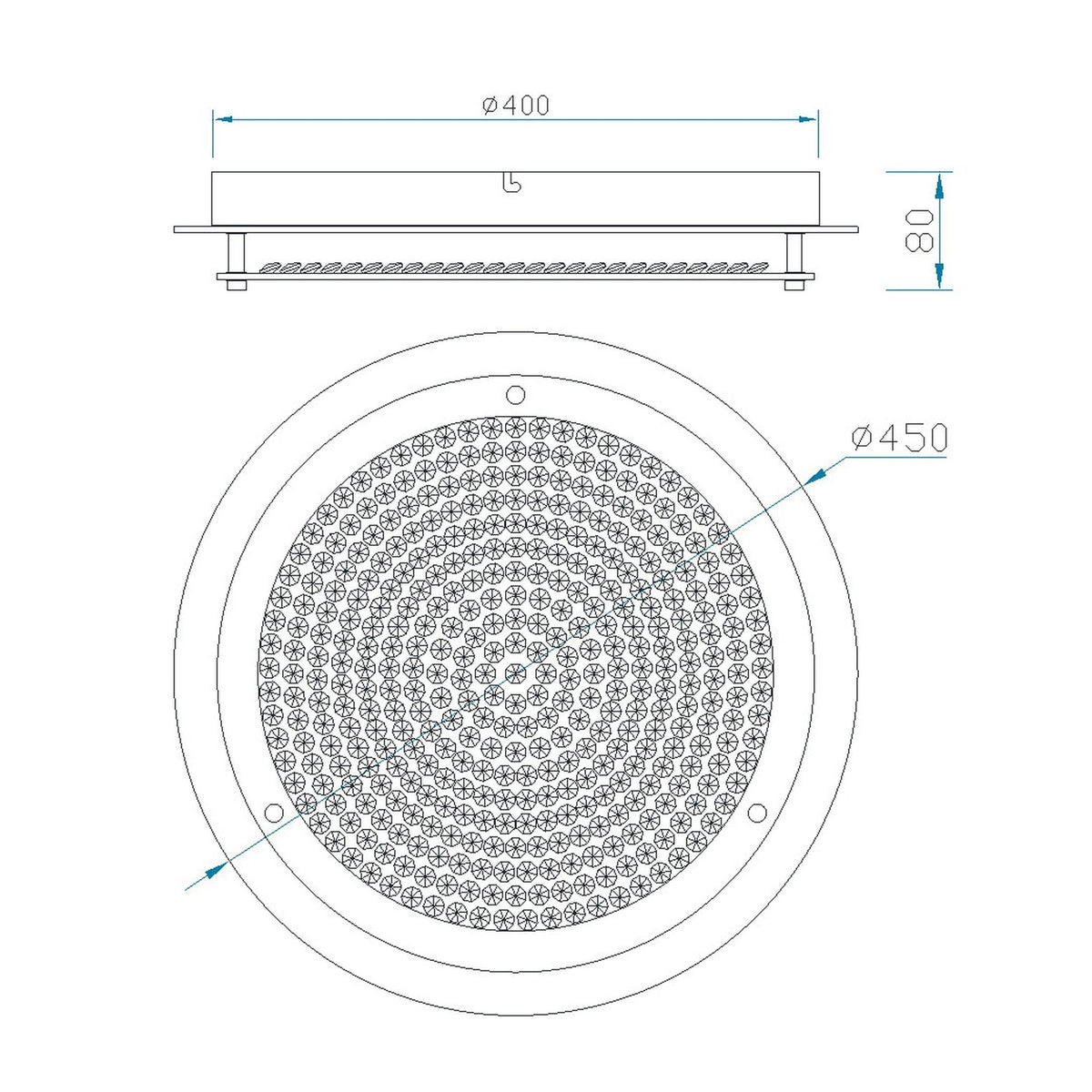 Plafonnier Crystal LED chromé, verre, Ø 45 cm