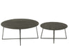 Tables D'Appoint Rondes Teck Métal