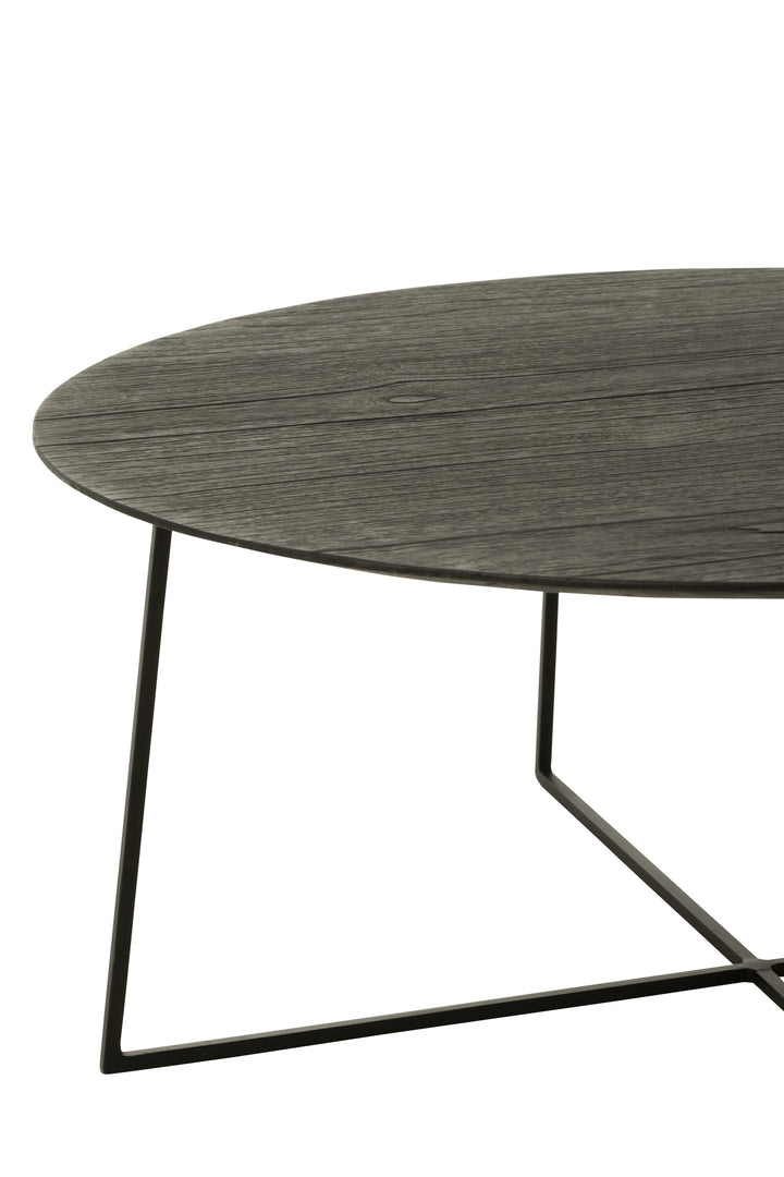 Tables D'Appoint Rondes Teck Métal