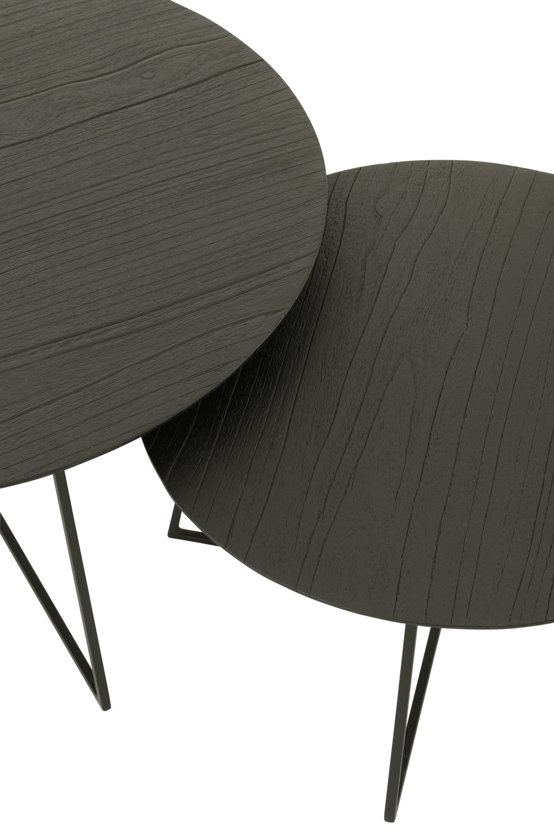 Tables D'Appoint Rondes Teck Métal