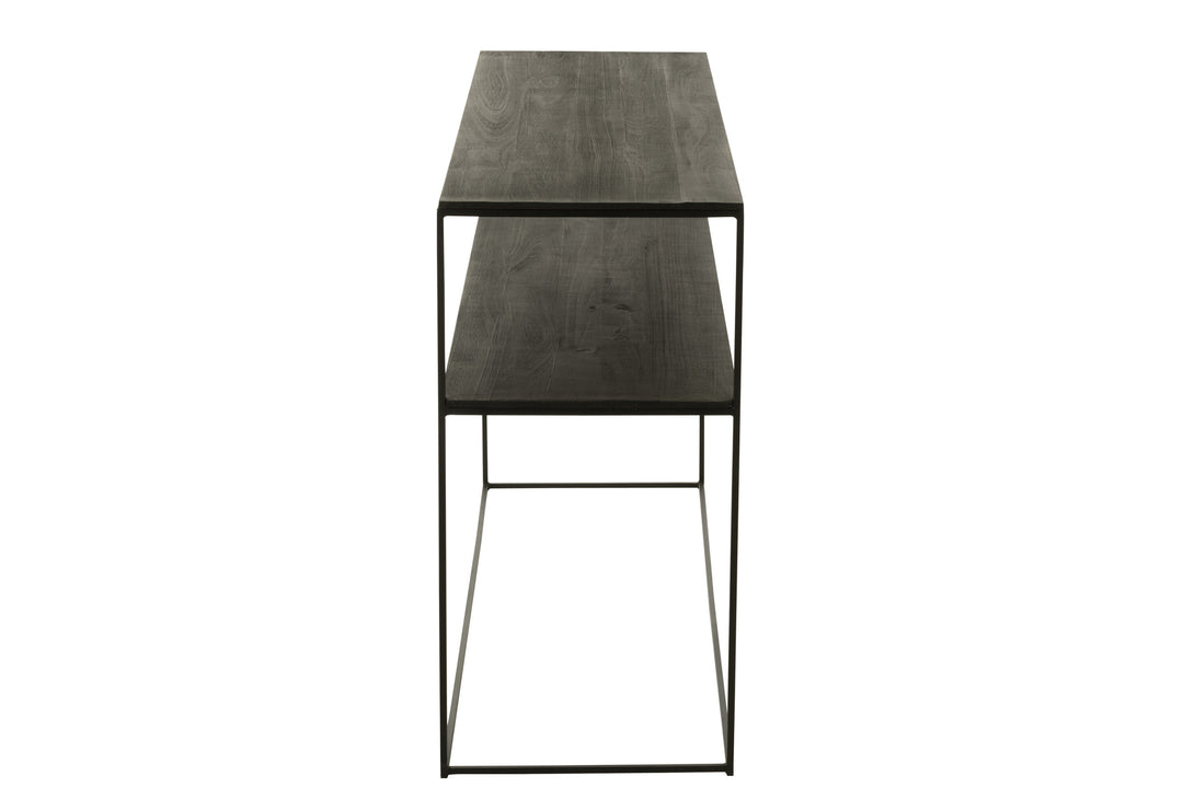 Console Bois Métal Recyclé Noir