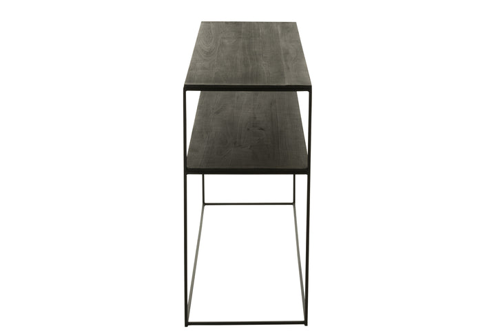 Console Bois Métal Recyclé Noir