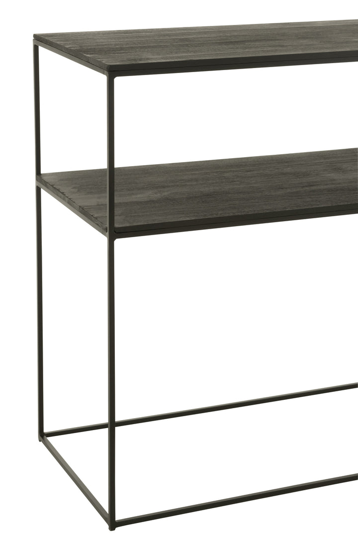 Console Bois Métal Recyclé Noir
