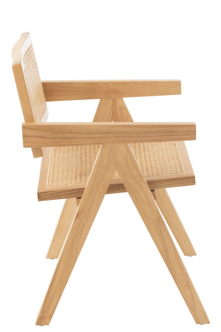 Chaise Naturel En Rotin Et Frêne | Elna
