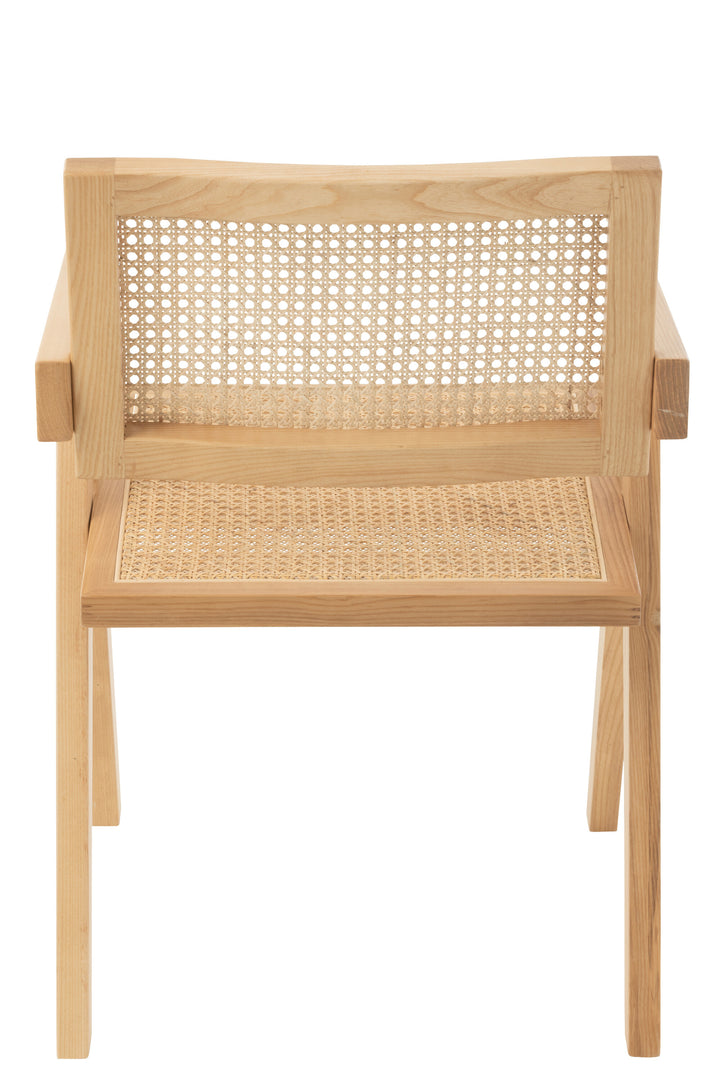 Chaise Naturel En Rotin Et Frêne | Elna