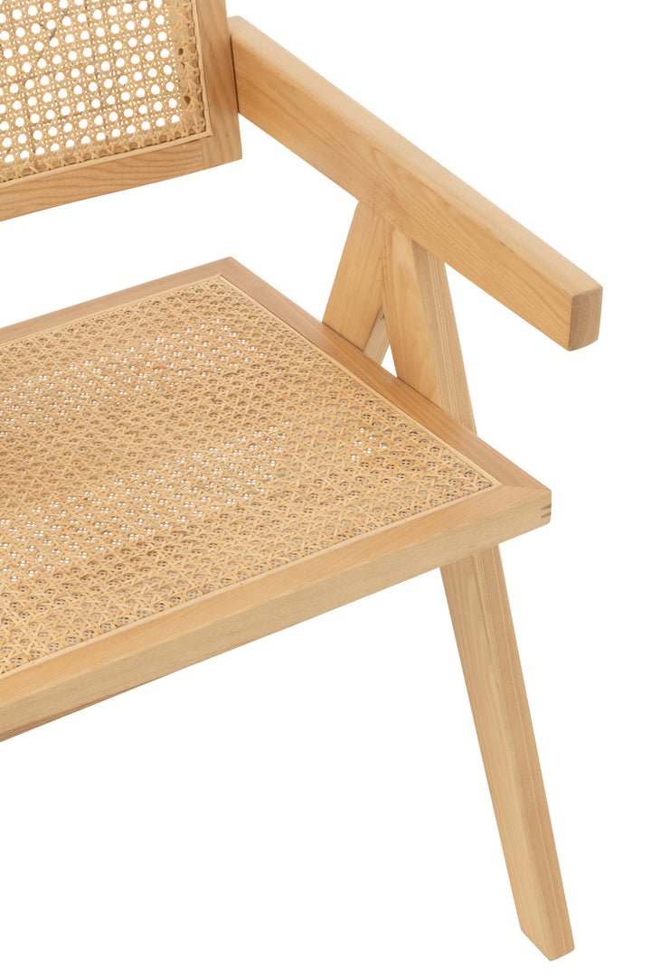 Chaise Naturel En Rotin Et Frêne | Elna