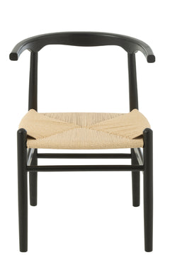 Chaise Hêtre Corde Noire | Tory