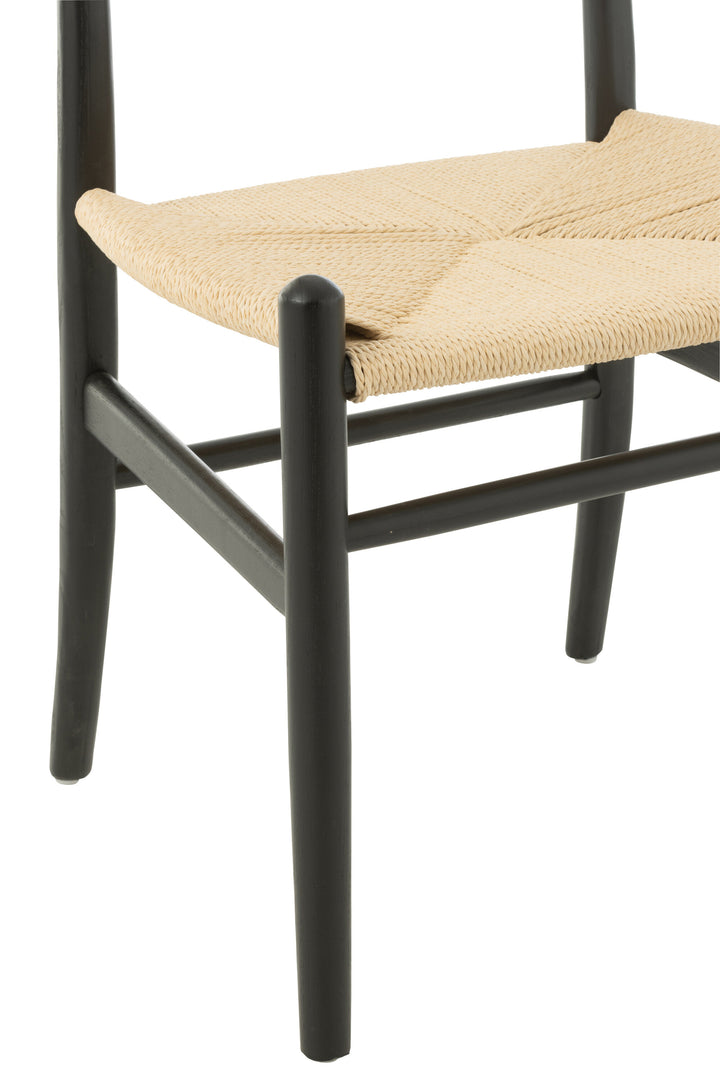 Chaise Hêtre Corde Noire | Tory