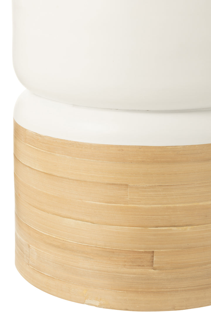 Table Ronde Bambou Blanc