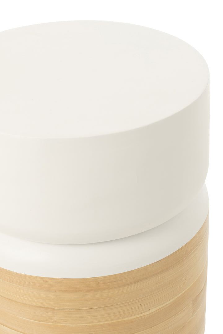 Table Ronde Bambou Blanc