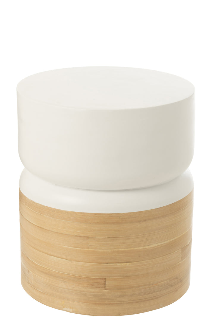 Table Ronde Bambou Blanc