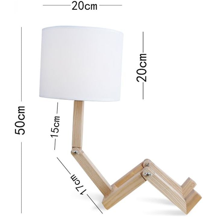 Lampe Bonhomme Bois Assis | Compagnon Luminé | Designix - Lampe de chevet    - https://designix.fr/