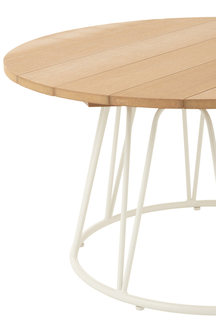 Table Zoa Acier Polyéthylène Blanc