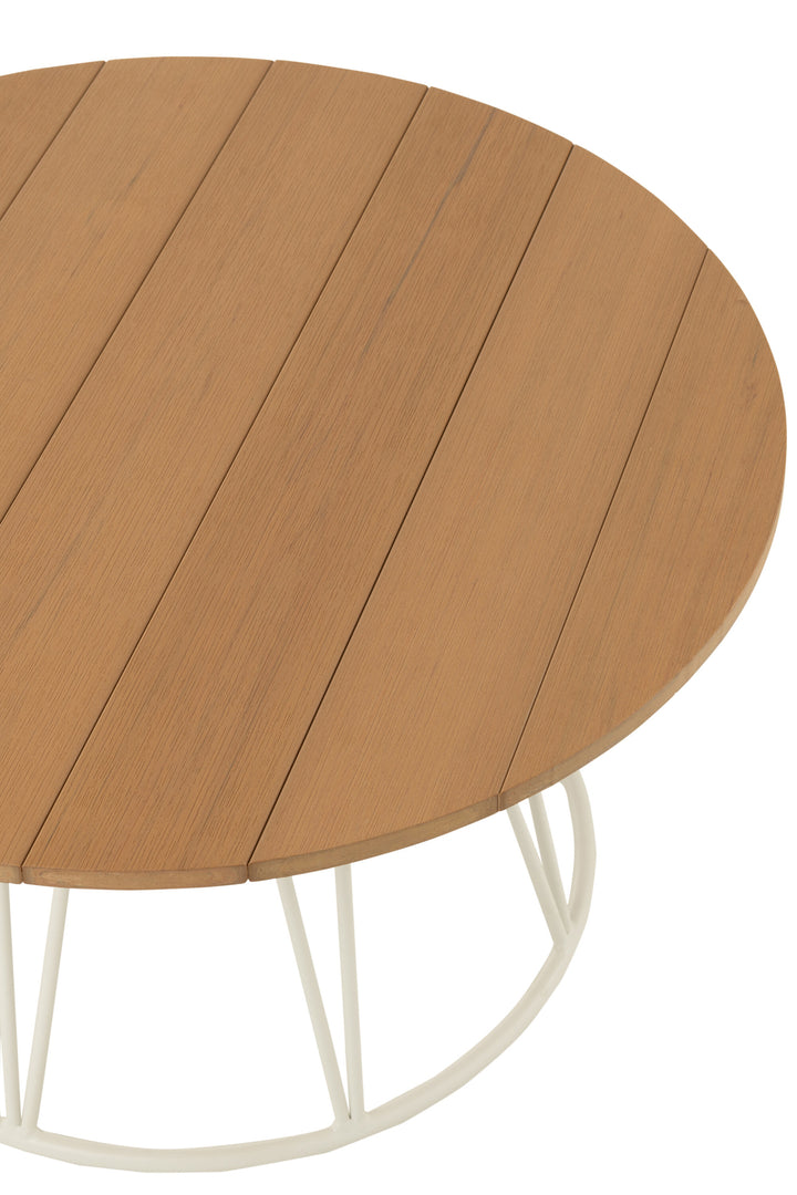 Table Zoa Acier Polyéthylène Blanc