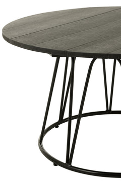 Table Zoa Acier Polyéthylène Noir