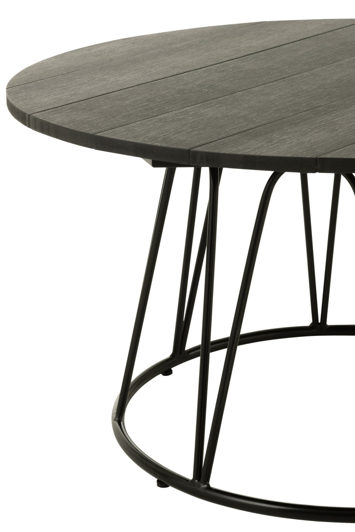 Table Zoa Acier Polyéthylène Noir