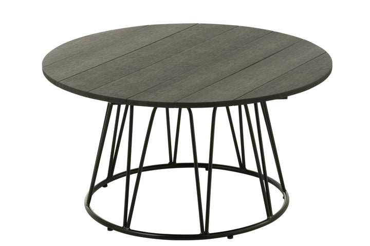 Table Zoa Acier Polyéthylène Noir