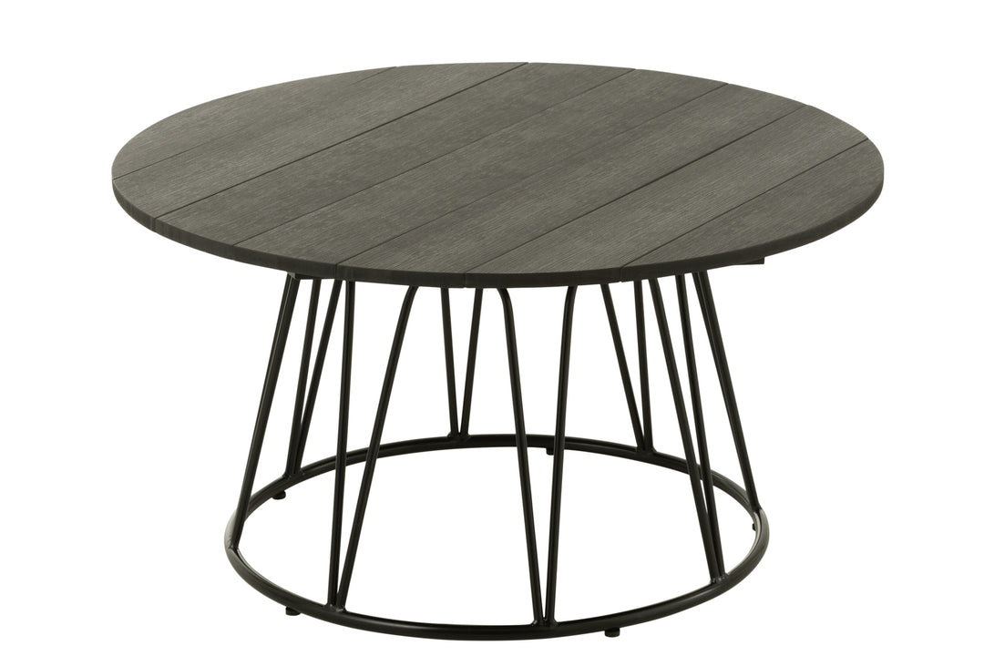 Table Zoa Acier Polyéthylène Noir