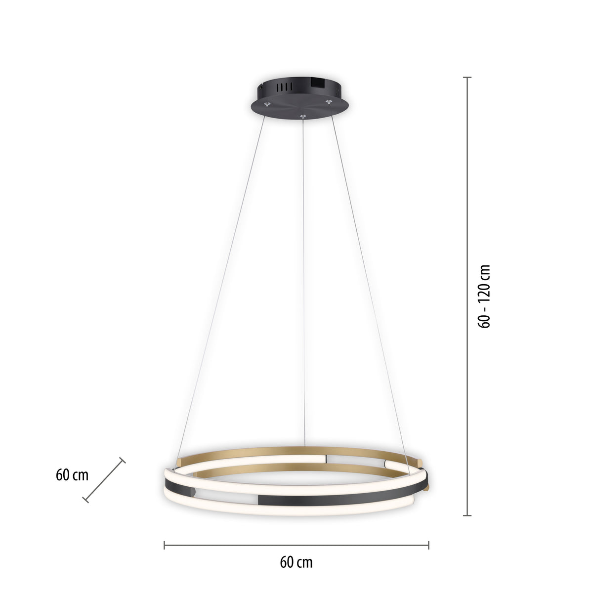 Suspension Q-Beluga laiton mat