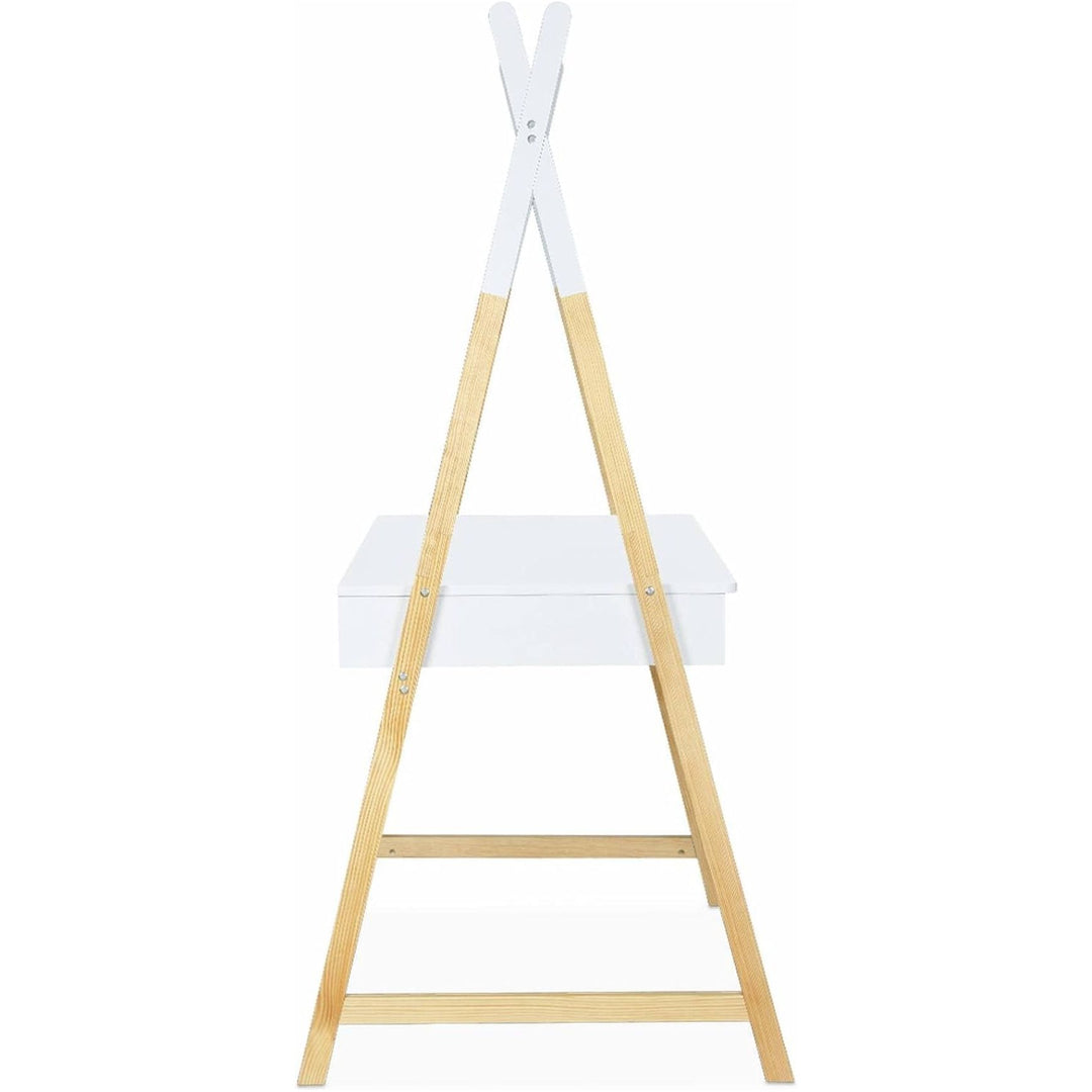 Alice'S Home - Bureau Tipi Blanc. Tobias. Deux Casiers. L 110 X L 75 X H 160Cm | Designix - Amazon    - https://designix.fr/