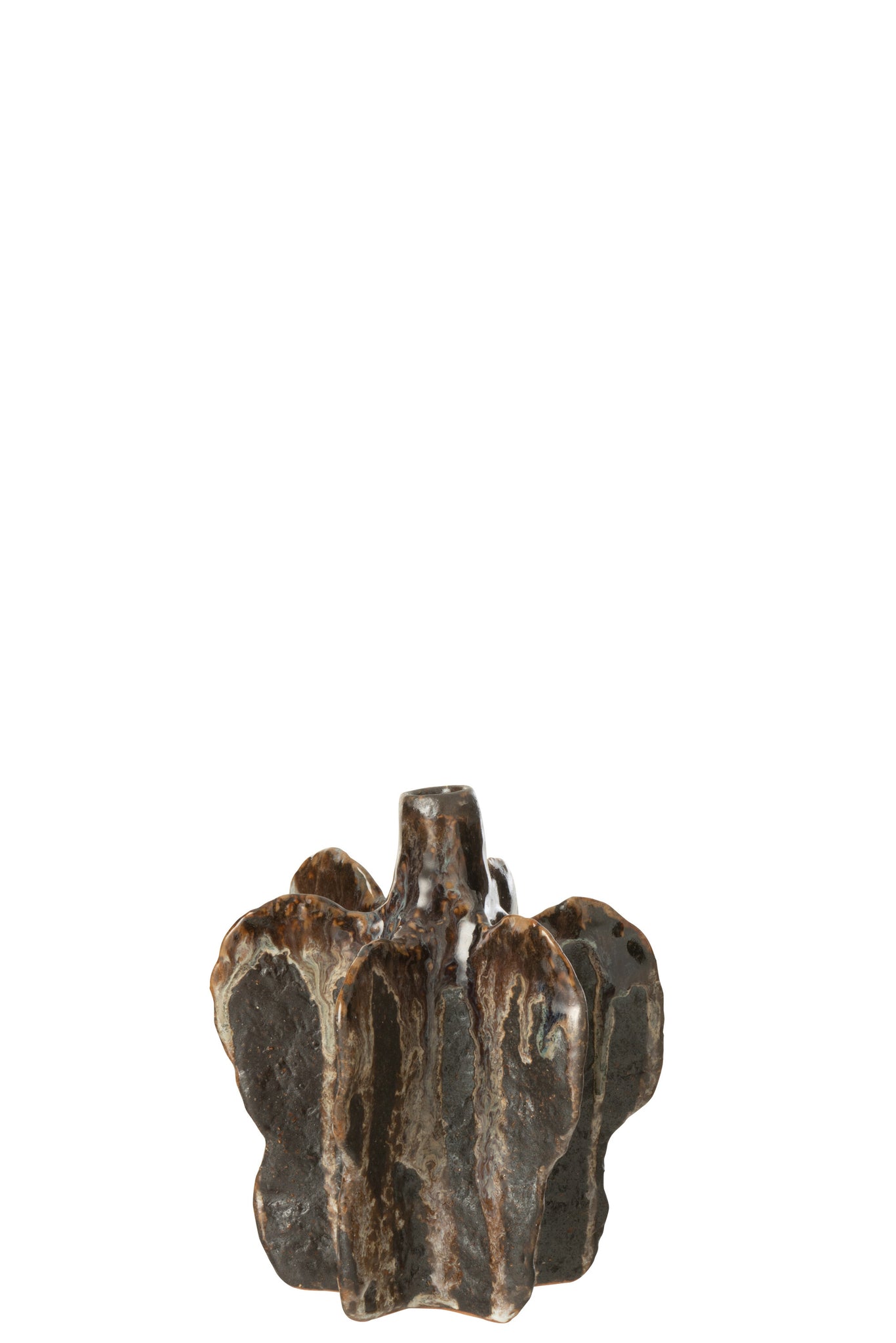 Vase Naga Céramique Marron Noir