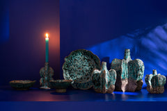 Vase Céramique Azur Marron Petit
