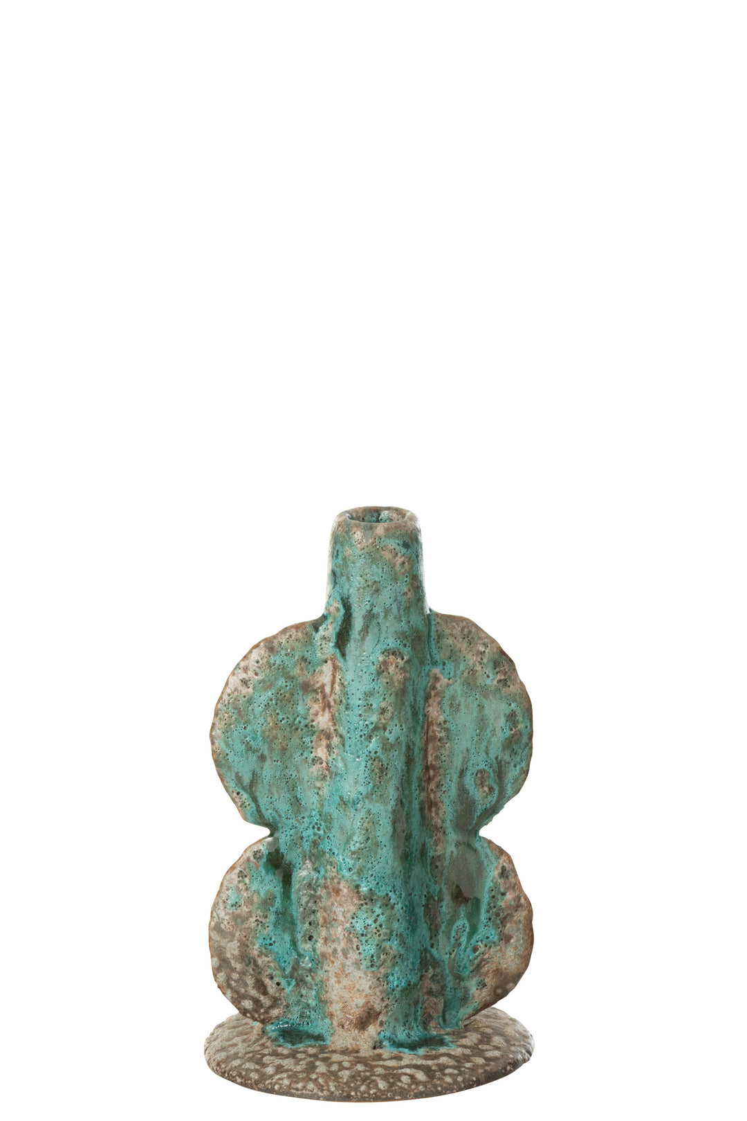 Vase Bougeoir Céramique Azur Marron
