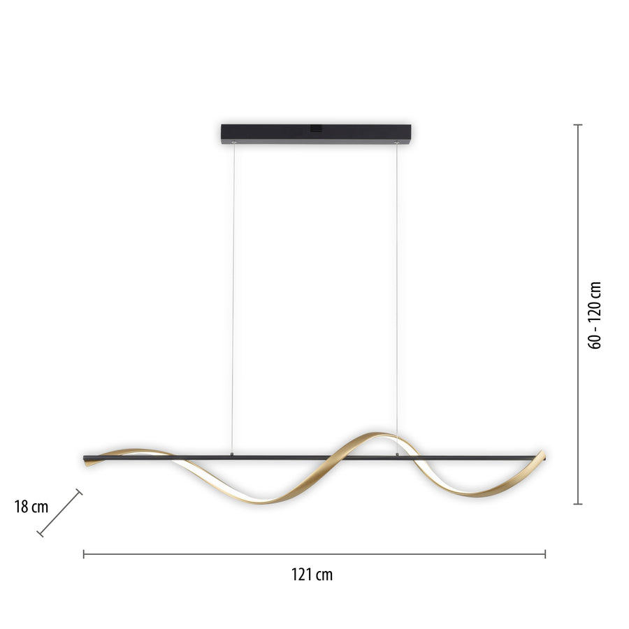 Suspension Q-Swing laiton mat et anthracite