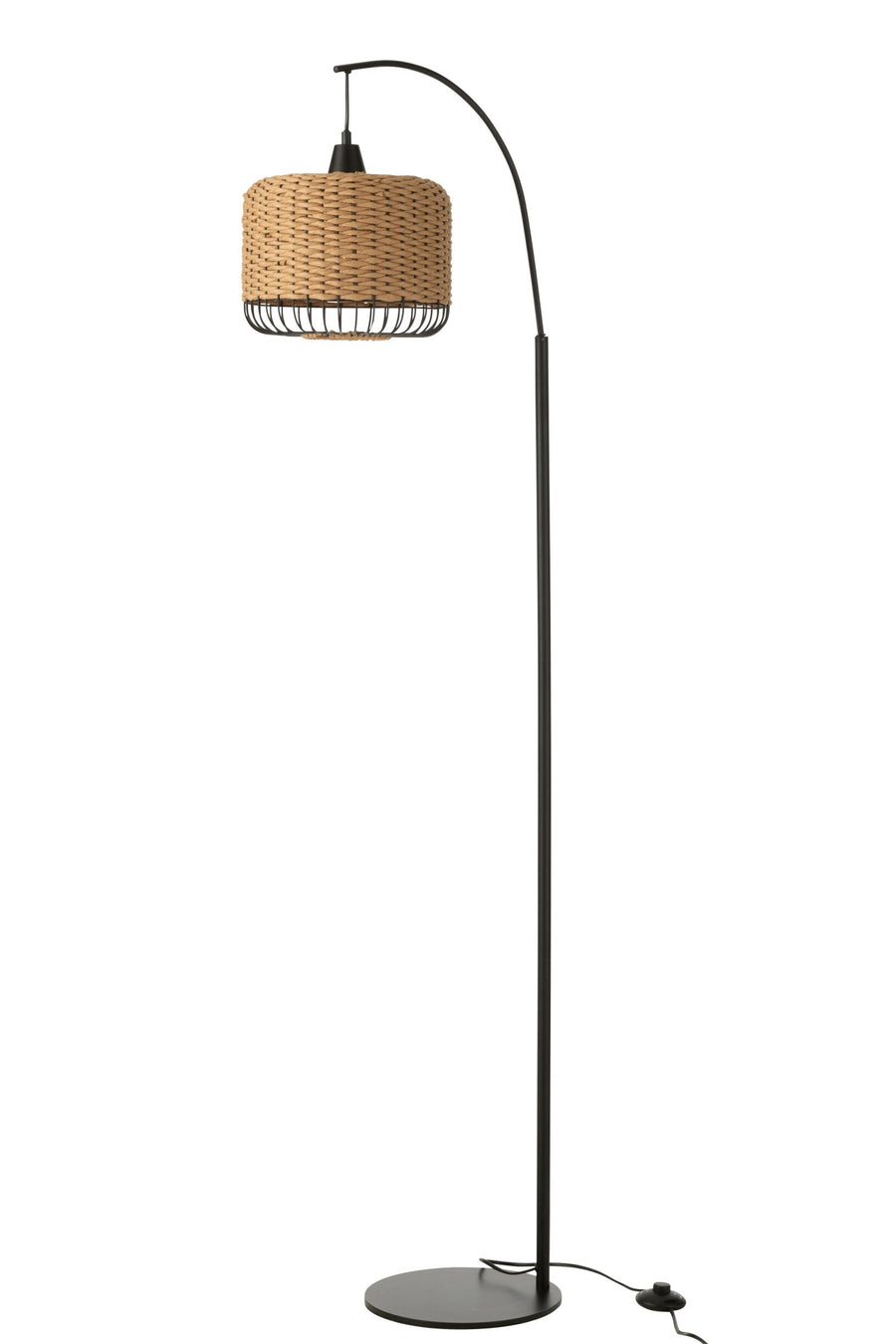Lampadaire lanterne en métal naturel