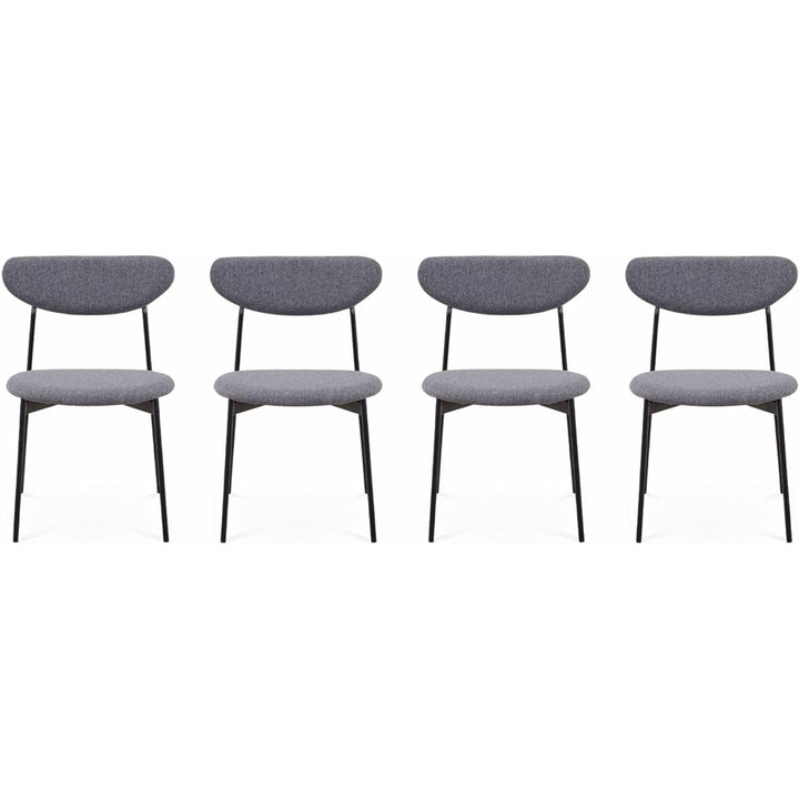 Alice'S Home - Lot De 4 Chaises - Arty - Scandinaves Et Vintage. Assise Et Dossier Gris Foncé. Pieds En Acier | Designix - Amazon    - https://designix.fr/