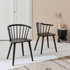 Lot 2 Chaises Bois Noir | Mousse