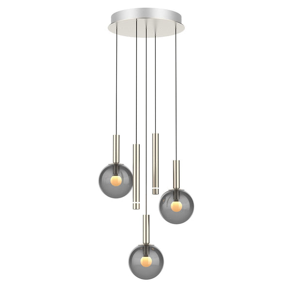 Suspension luminaire Volari argenté