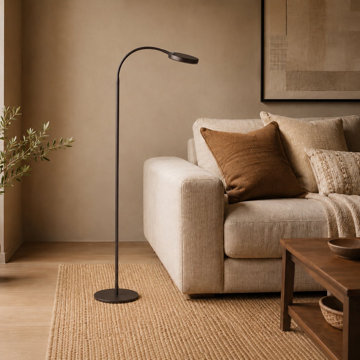 Lampadaire Platu marron