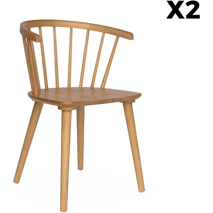 "Chaises Bois Hévéa Incurvé" | Designix - 3333    - https://designix.fr/