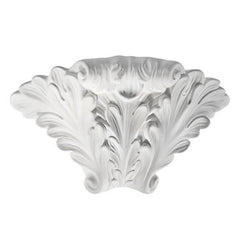 Applique murale Rokoko en céramique, blanc, hauteur 15 cm