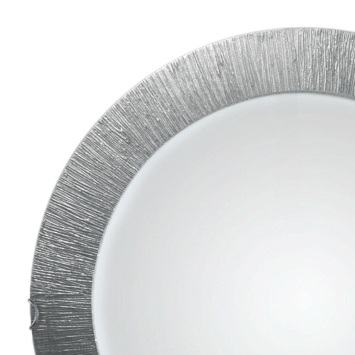 Applique murale Moon Sun en verre, argent et blanc, 2 lumières, Ø 40 cm