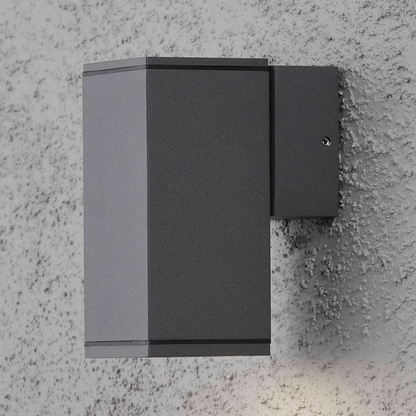Applique d'extérieur Monza en verre, anthracite, hauteur 13,5 cm, IP44
