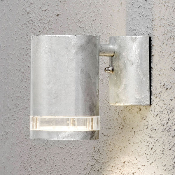 Applique d'extérieur Modena en acier, gris, hauteur 13,5 cm