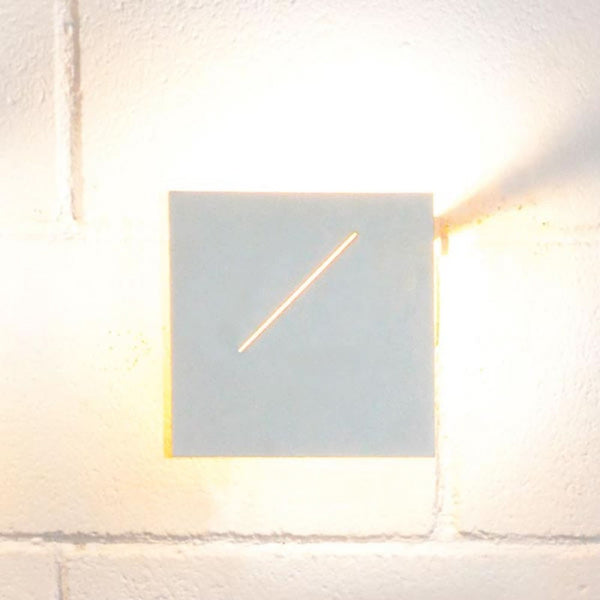 Applique murale LED Des.agn en acier, blanc, hauteur 16 cm