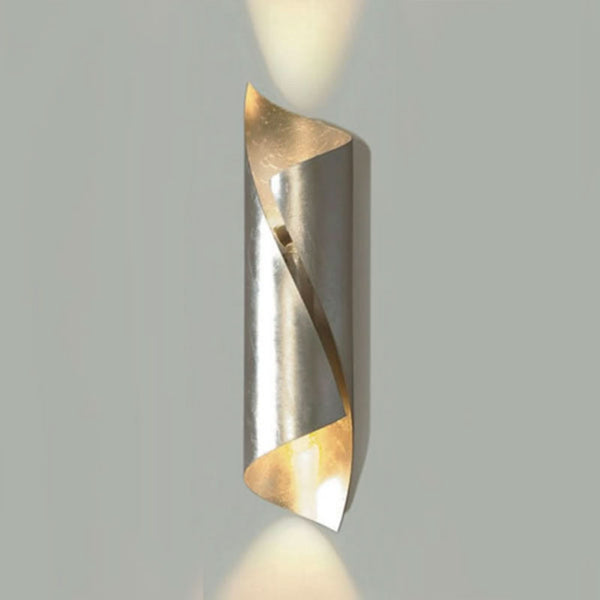 Applique murale Hué en acier, argenté, 2 lumières, hauteur 54 cm