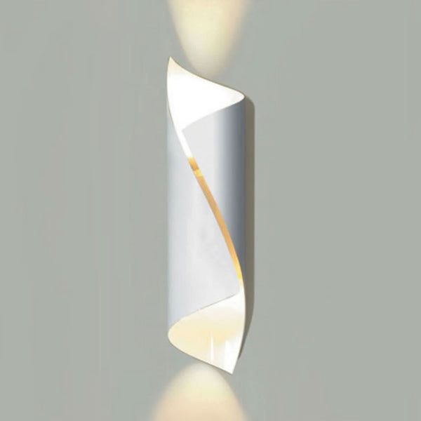 Applique murale Hué en acier, blanc, 2 lumières, hauteur 54 cm