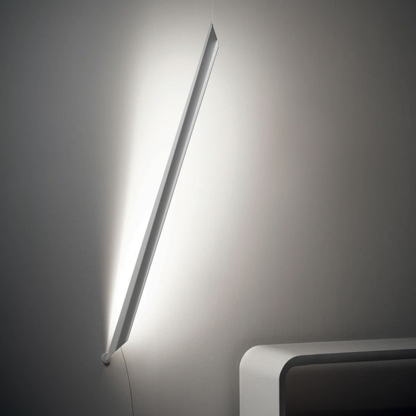 Applique murale LED Schegge en aluminium, blanc, hauteur 160 cm