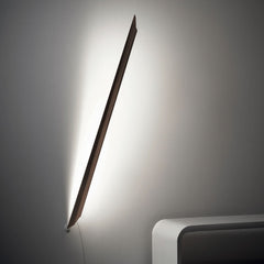 Applique murale LED Schegge en aluminium, marron, hauteur 160 cm