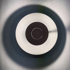 Applique murale LED DoppioZero en acier, blanc et marron foncé, Ø 30 cm