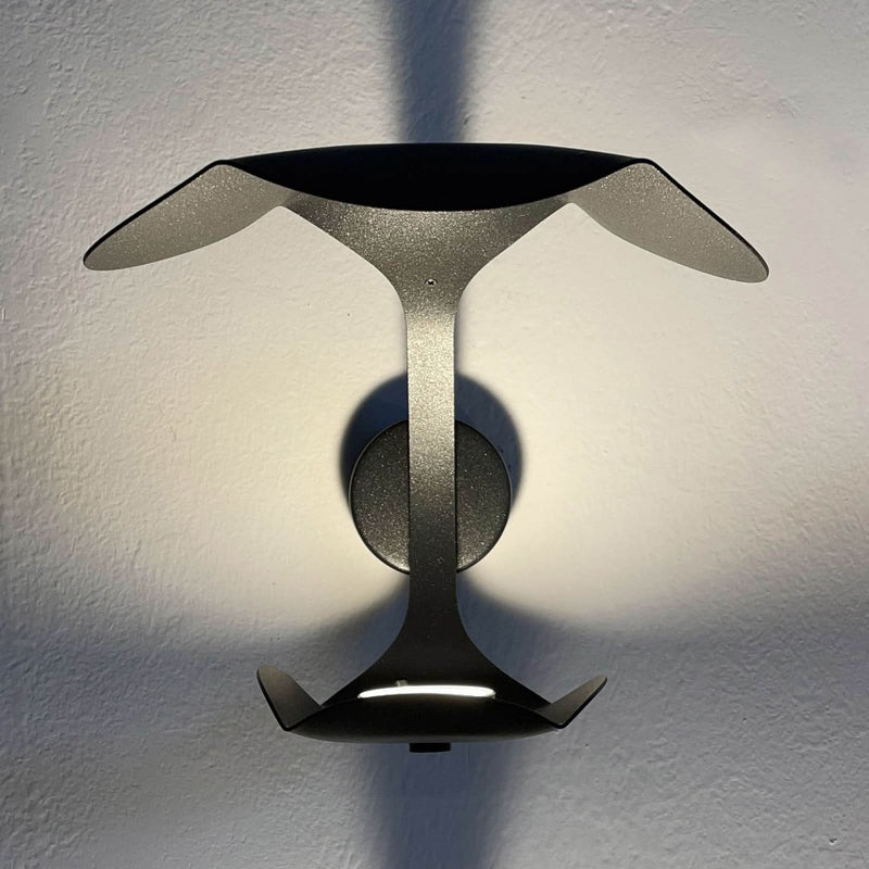 Applique murale LED Le Gigine en acier, anthracite, hauteur 16 cm