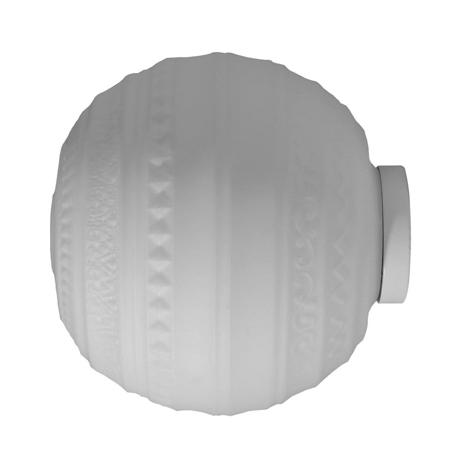 Applique murale Braille en verre, blanc, Ø 25 cm
