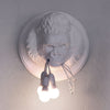 Applique murale Ugo Rilla en céramique, blanc mat, 3 lumières, Ø 41,5 cm