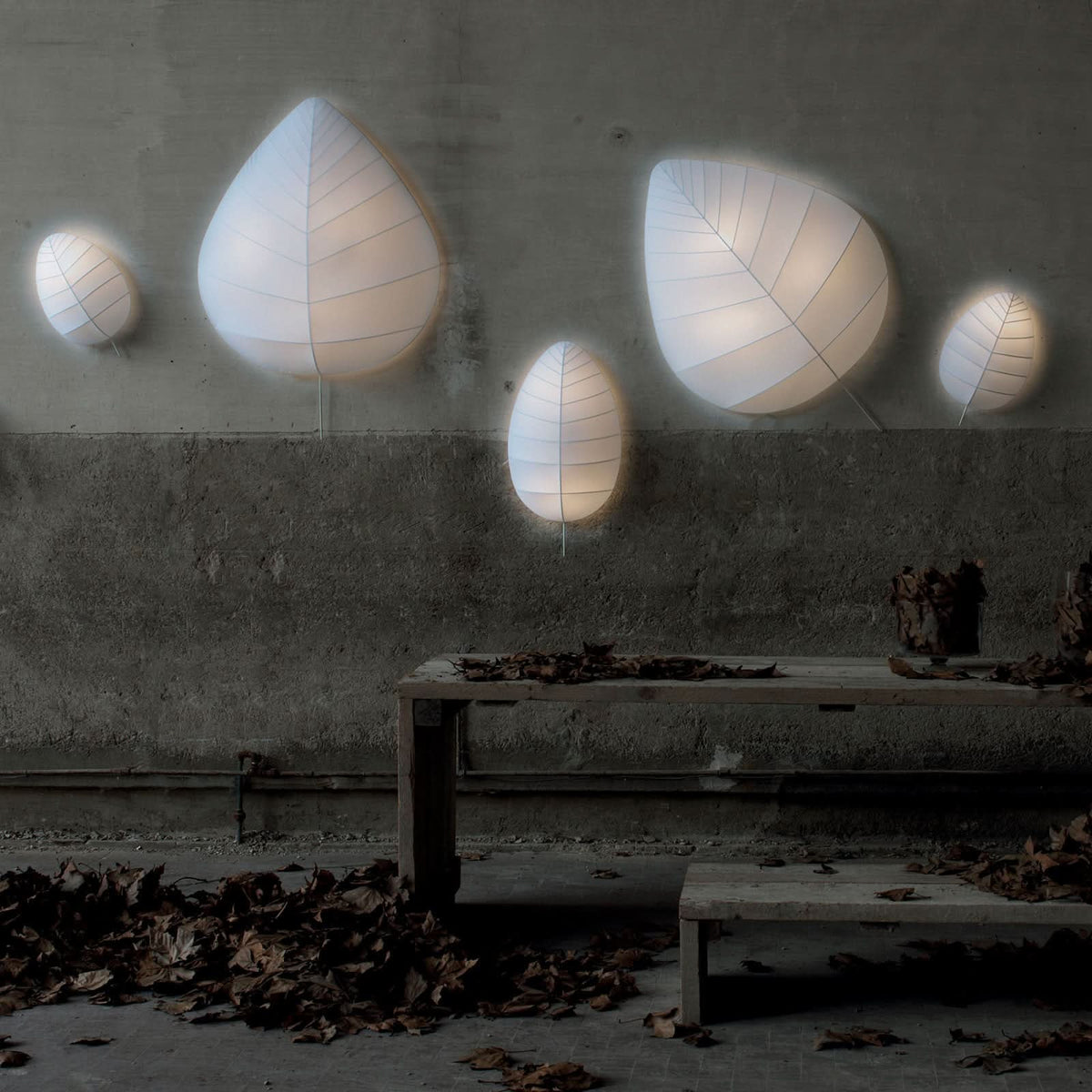 Applique murale Adamo en acier, blanc, 2 lumières, hauteur 72 cm