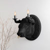 Applique murale Corrado en laiton, noir, 2 lumières, Ø 40 cm